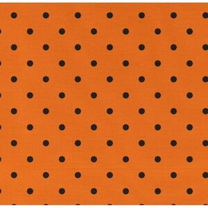 Halloween Polka Dots Orange Pattern - David Textiles Cotton Fabric 1 Yd, Pre-Cut